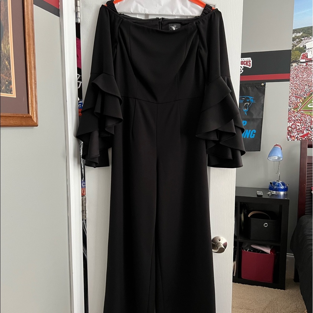 Adrianna Papell black jumpsuit.